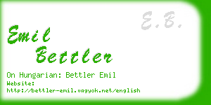 emil bettler business card